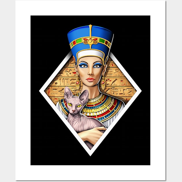 Egyptian Queen Nefertiti Wall Art by underheaven